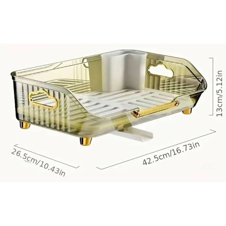 Premium Acrylic Luxury Dish Drain Rack