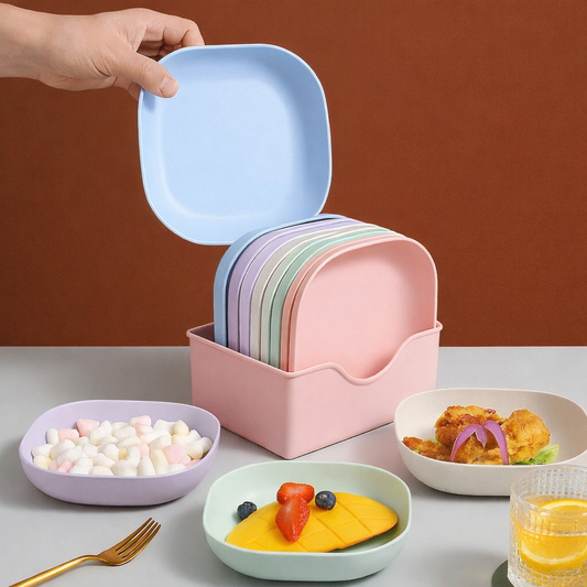 Pastel Kids Reusable Plate & Bowl Set