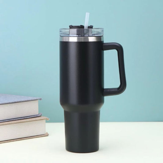 Premium Matte Black Texture Mini Tumbler – 14oz (420ml)
