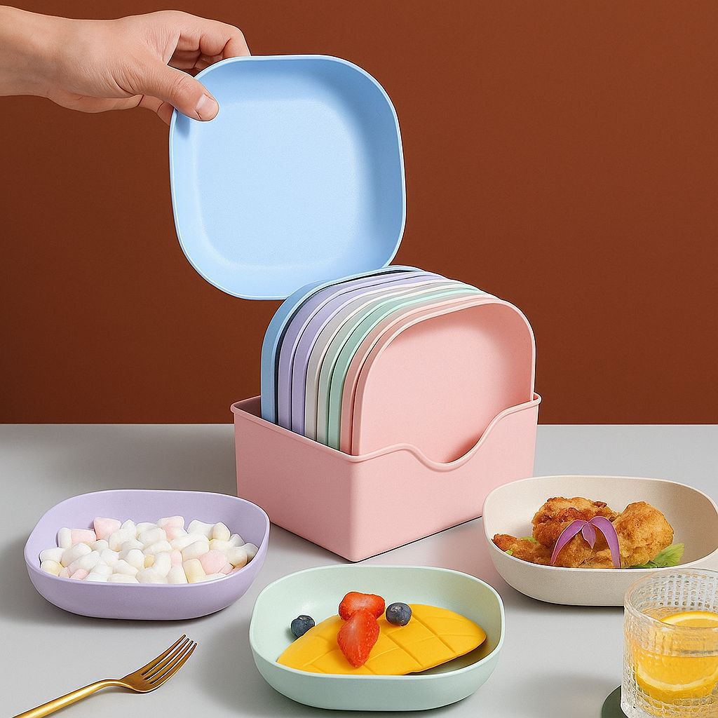 Pastel Kids Reusable Plate & Bowl Set