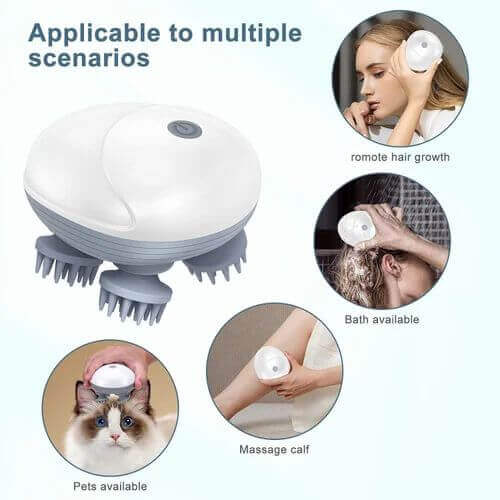 Electric Silicone Scalp & Body Massager Brush
