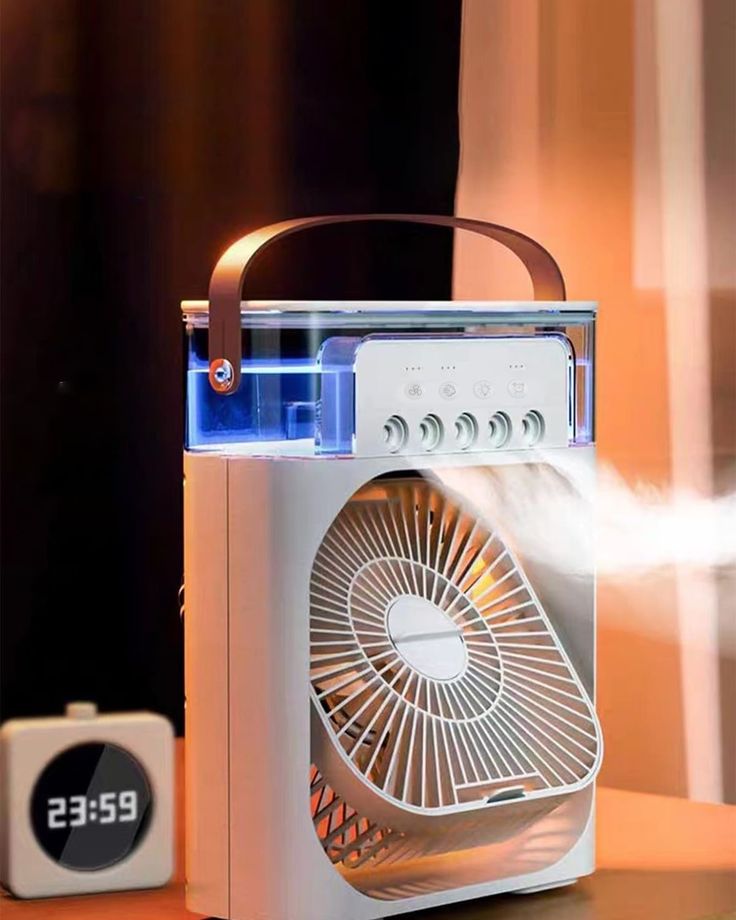 Humidifier Cooling Fan | Personal USB Mini Air Cooler with Water Mist & Air Freshener